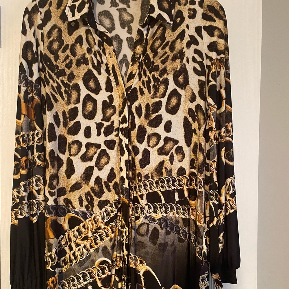 Long sleeve silk shirt dress